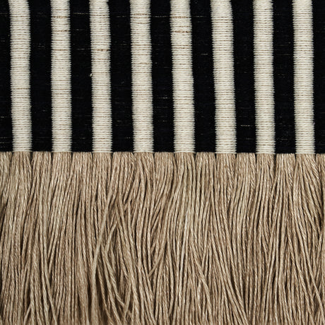 Schumacher 81212 GRAPHIC FRINGE in BLACK Trim - EMBROIDERED 