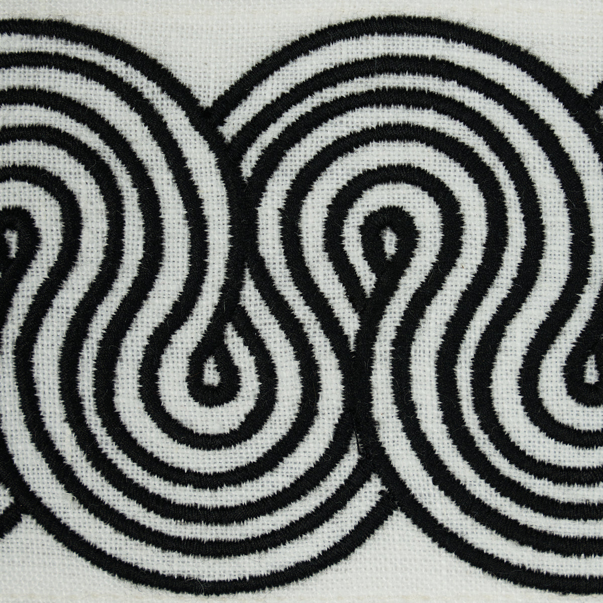 Schumacher 81250 GIRALDI EMBROIDERED TRIM in BLACK Trim - EM