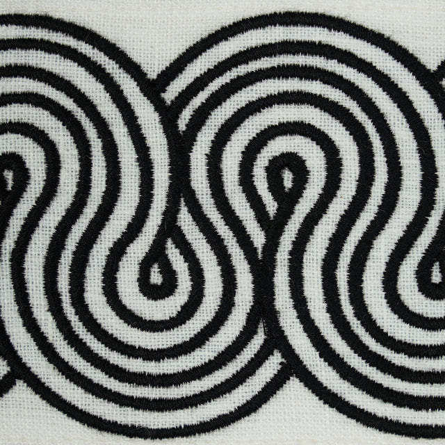 Schumacher 81250 GIRALDI EMBROIDERED TRIM in BLACK Trim - EM
