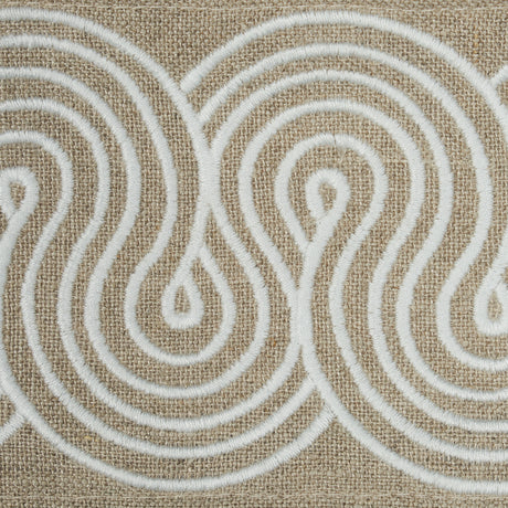 Schumacher 81251 GIRALDI EMBROIDERED TRIM in LINEN Trim - EM
