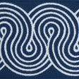 Schumacher 81253 GIRALDI EMBROIDERED TRIM in WHITE ON NAVY T