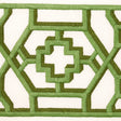 Schumacher 81281 ZANZIBAR TRELLIS TAPE in JADE Trim - MOON R