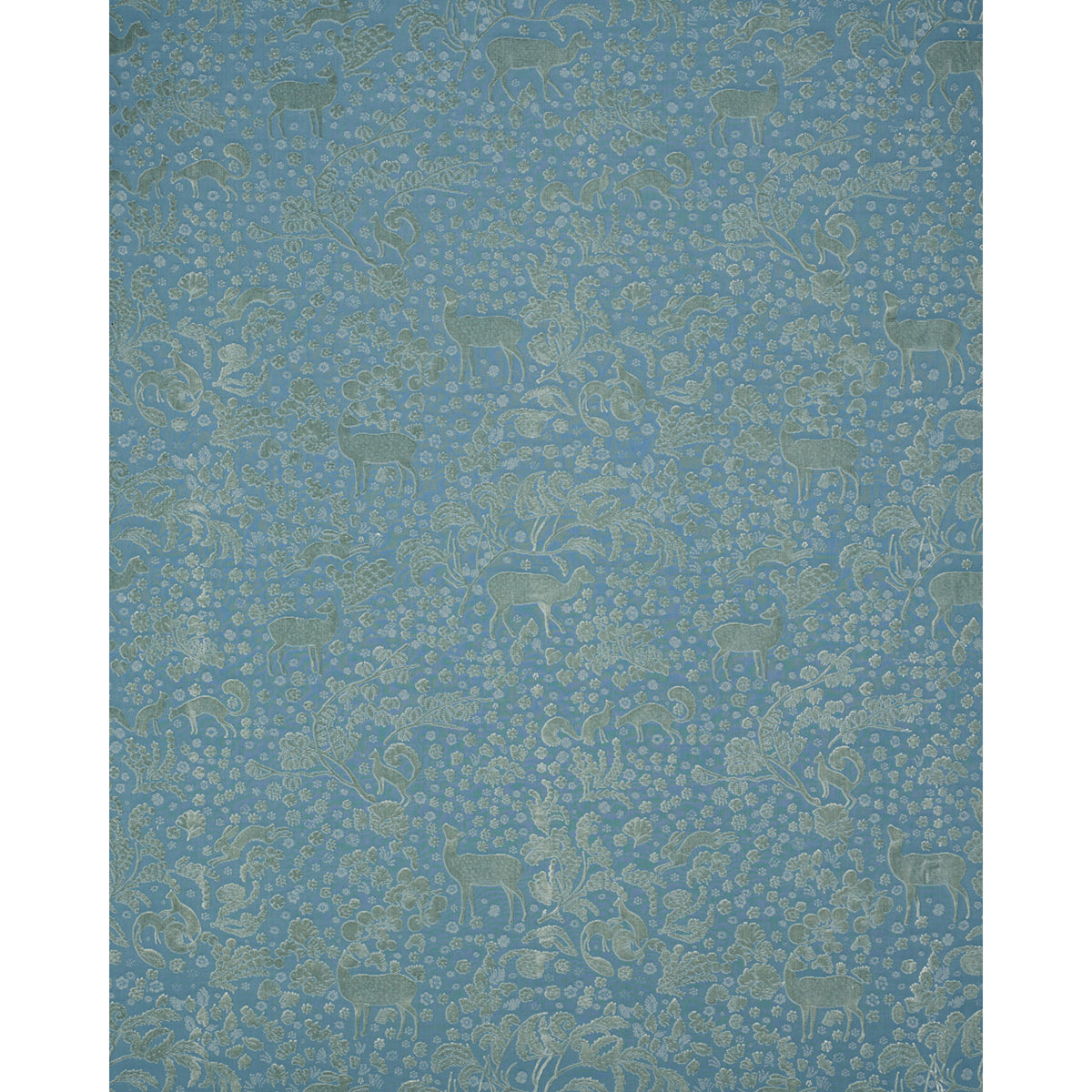 Schumacher Arbor Forest Slate Blue Fabric