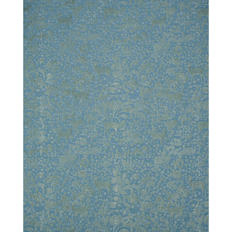 Schumacher Arbor Forest Slate Blue Fabric