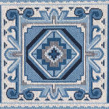 Schumacher Crowley Épinglé Blue Fabric