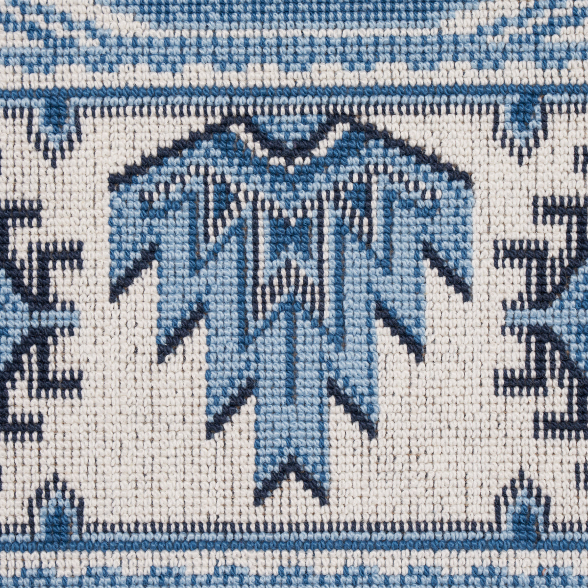 Schumacher Crowley Épinglé Blue Fabric