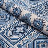 Schumacher Crowley Épinglé Blue Fabric