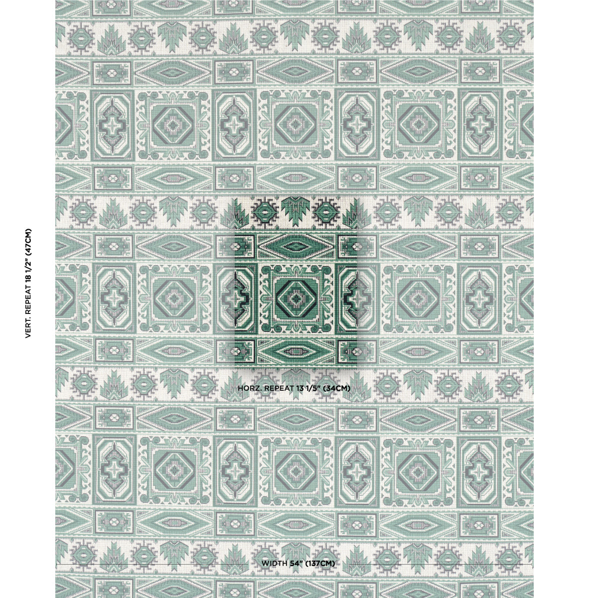Schumacher Crowley Épinglé Green Fabric