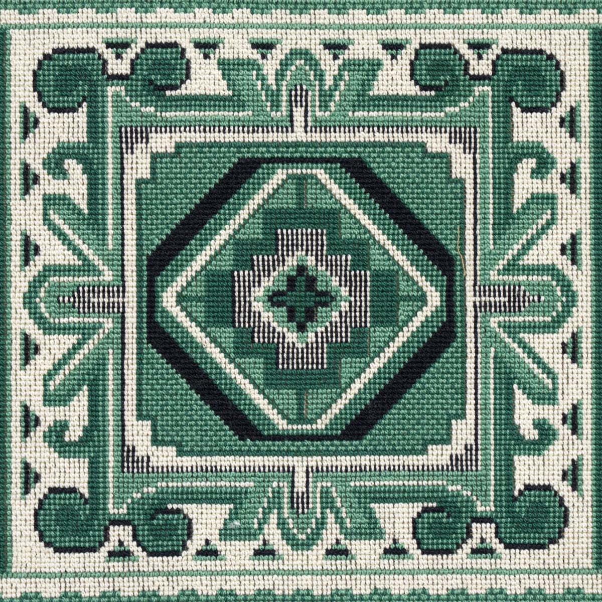 Schumacher Crowley Épinglé Green Fabric