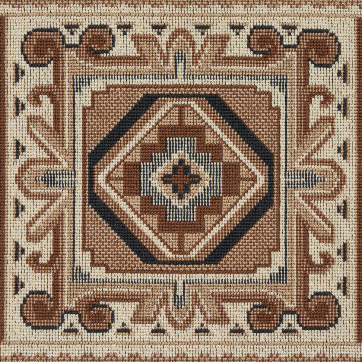 Schumacher Crowley Épinglé Brown Fabric