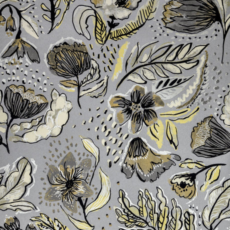 Galerie GH81333-23 Silver Grey Wild Garden - Eade's Wallpaper