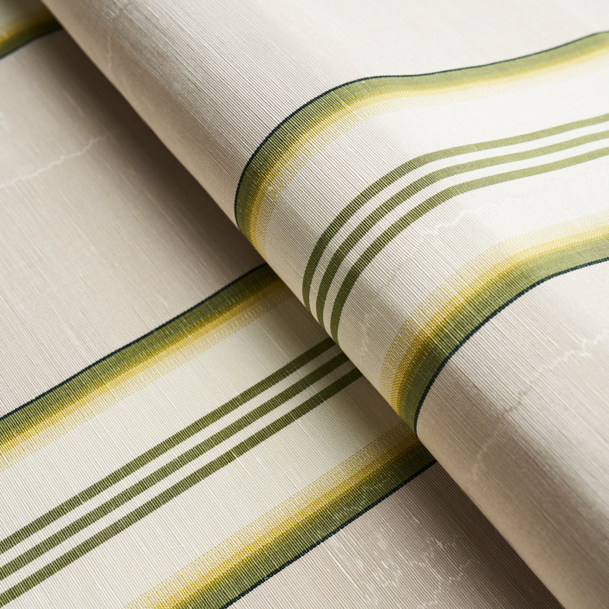 Schumacher Randolph Stripe Moiré Magnolia Fabric - Eade's Wallpaper