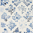 Schumacher Raleigh Crewel Embroidery Cornflower Fabric - Eade's Wallpaper