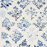 Schumacher Raleigh Crewel Embroidery Cornflower Fabric - Eade's Wallpaper