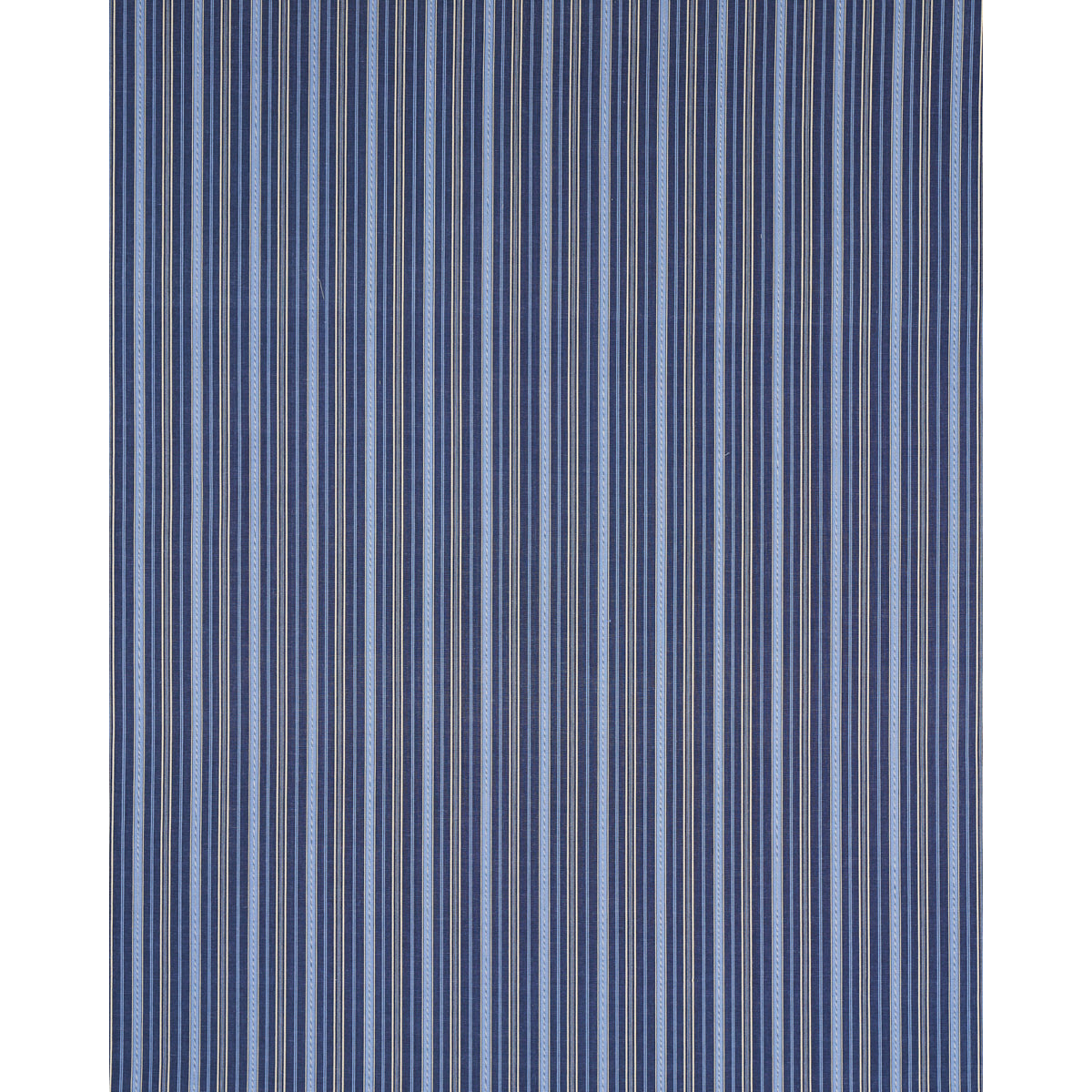 Schumacher Lightfoot Stripe Delft Fabric - Eade's Wallpaper