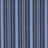 Schumacher Lightfoot Stripe Delft Fabric - Eade's Wallpaper