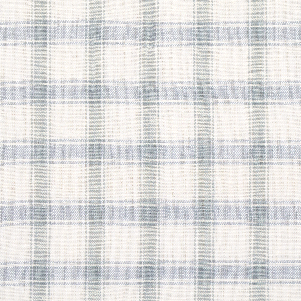 Schumacher Crawford Linen Check Jasper Blue Fabric