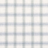 Schumacher Crawford Linen Check Jasper Blue Fabric