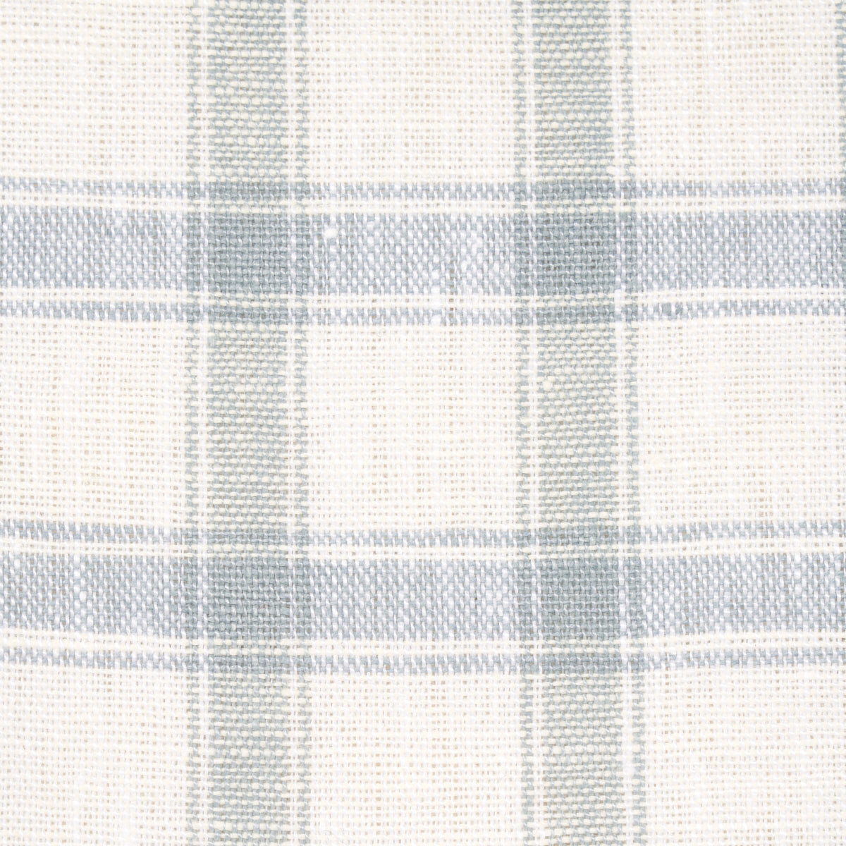 Schumacher Crawford Linen Check Jasper Blue Fabric