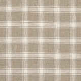 Schumacher Crawford Linen Check Flax Fabric