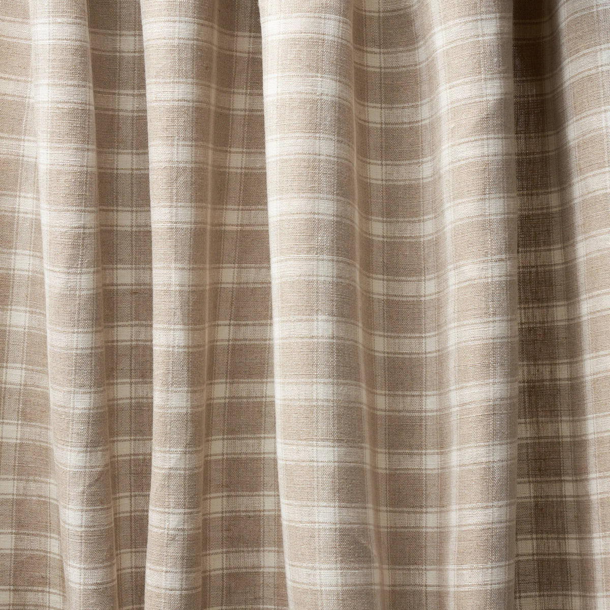 Schumacher Crawford Linen Check Flax Fabric