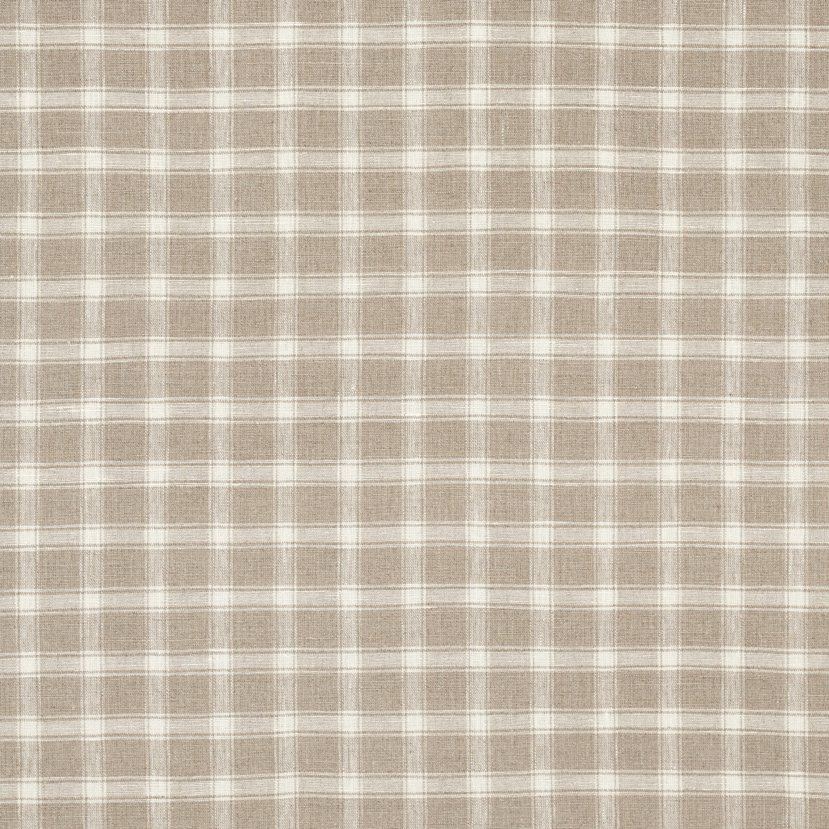 Schumacher Crawford Linen Check Flax Fabric