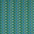 Schumacher Lorikeet Embroidery Peacock Fabric - Eade's Wallpaper