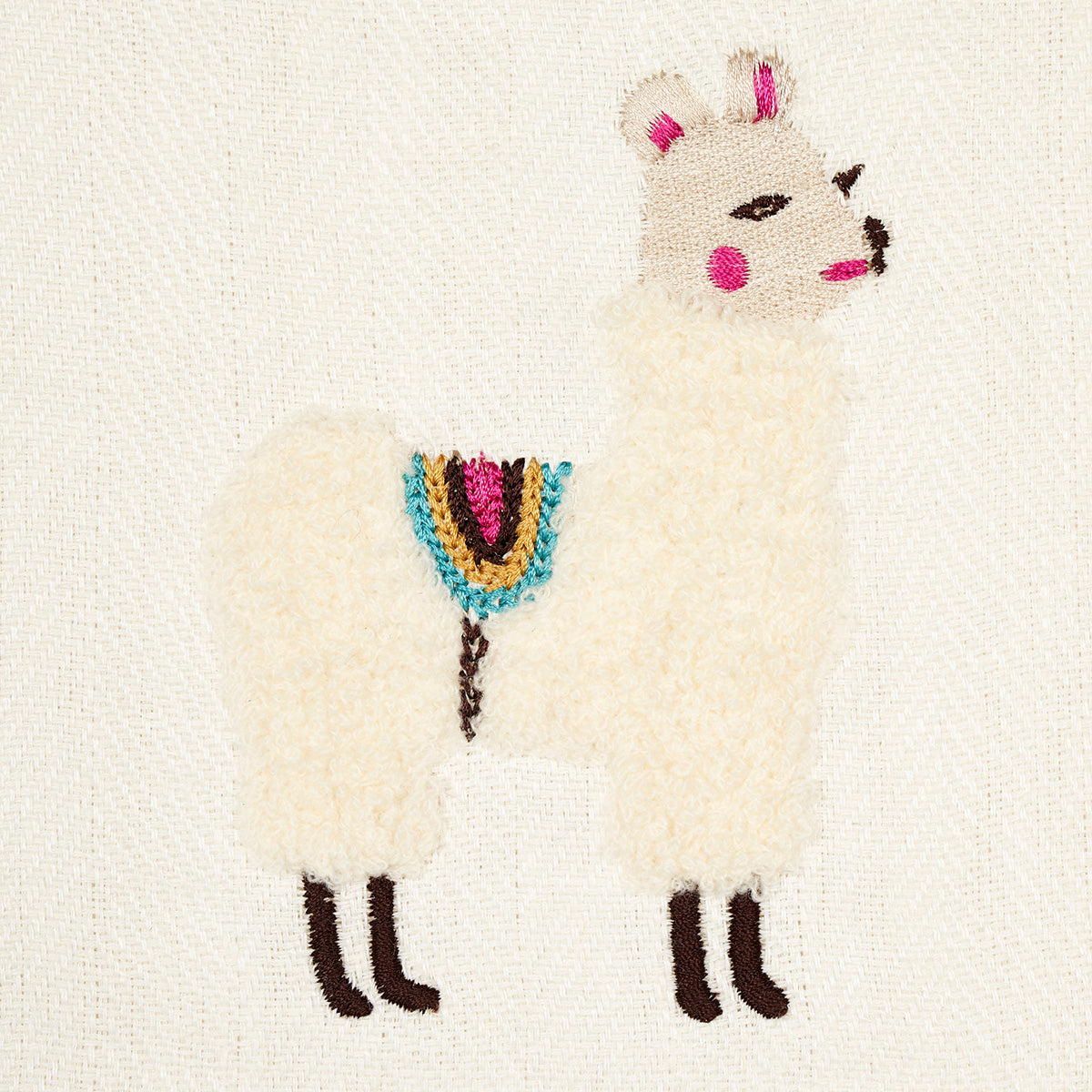 Schumacher Llama Embroidery Multi Fabric - Eade's Wallpaper