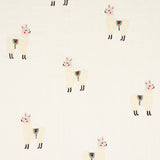 Schumacher Llama Embroidery Multi Fabric - Eade's Wallpaper