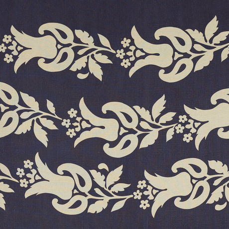 Schumacher 814U59 NOA NOA in INDIGO Fabric - RAOUL TEXTILES