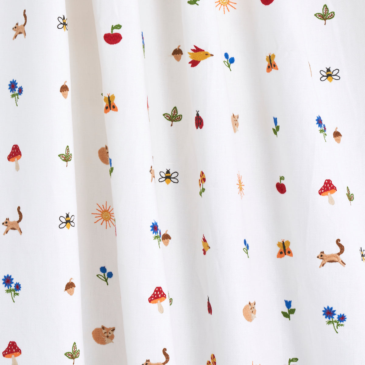 Schumacher Tiny Things Embroidery Multi Fabric - Eade's Wallpaper
