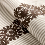 Schumacher Joelle Stripe Chocolate Fabric
