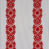 Schumacher Joelle Stripe Red On Black Fabric