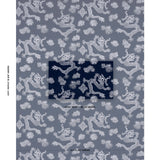 Schumacher Dragon Embroidery Navy Fabric
