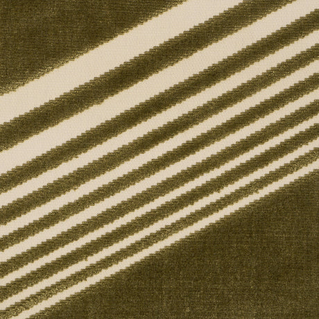 Schumacher 81574 JESSIE CUT VELVET in OLIVE Fabric - CUT & P