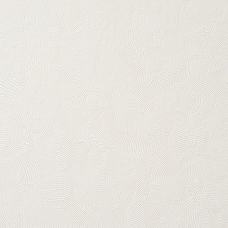 Schumacher Quilted Scroll Matelassé Ivory Fabric - Eade's Wallpaper