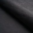 Schumacher Quilted Scroll Matelassé Pitch Black Fabric - Eade's Wallpaper