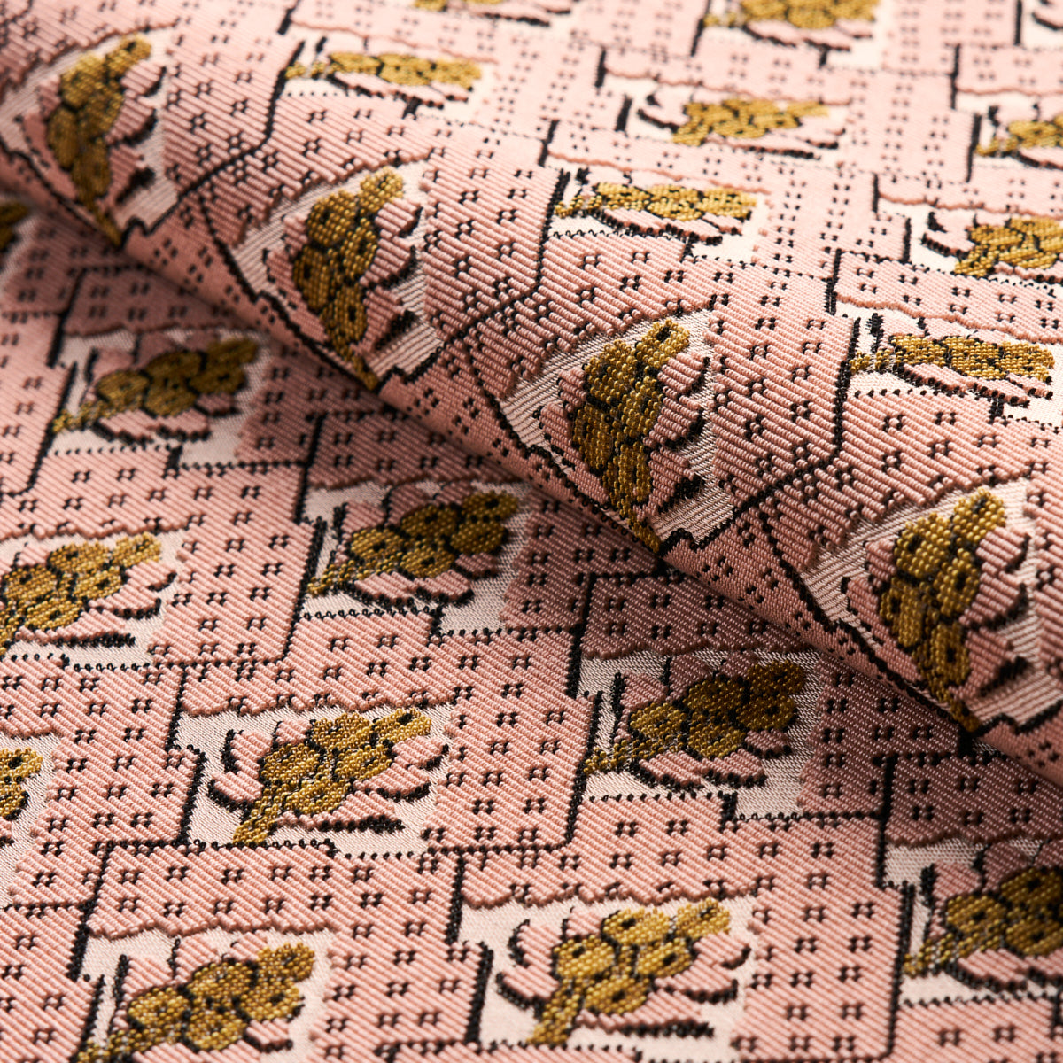 Schumacher Blair Silk Épinglé Wythe Rose Fabric