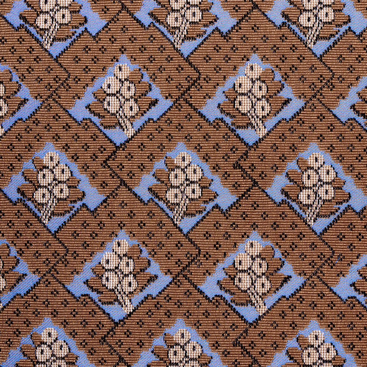 Schumacher Blair Silk Épinglé Charlton Brown Fabric