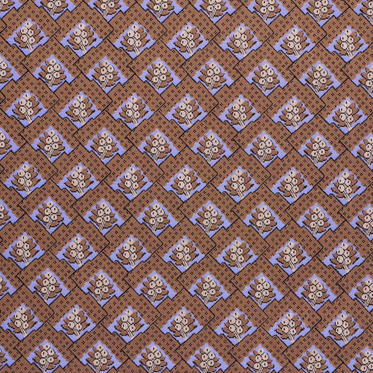 Schumacher Blair Silk Épinglé Charlton Brown Fabric