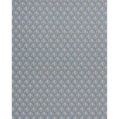 Schumacher Blair Silk Épinglé Worcester Blue Fabric