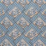 Schumacher Blair Silk Épinglé Worcester Blue Fabric