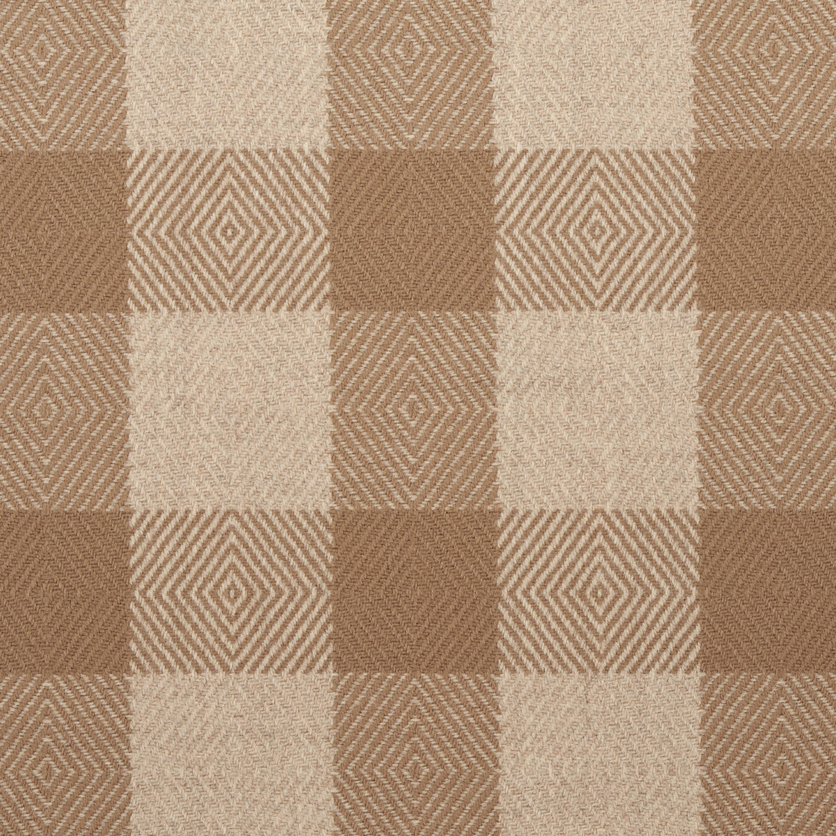 Schumacher Galt Wool Check Coffee Fabric
