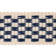 Schumacher 81630 CRAWFORD CHECK TAPE MEDIUM in INDIGO Trim -