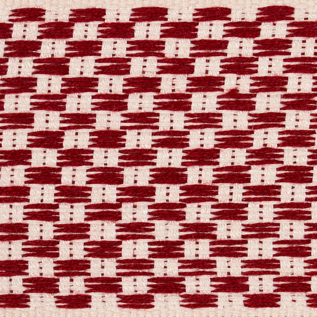 Schumacher 81641 CRAWFORD CHECK TAPE WIDE in CORNWALLIS RED 