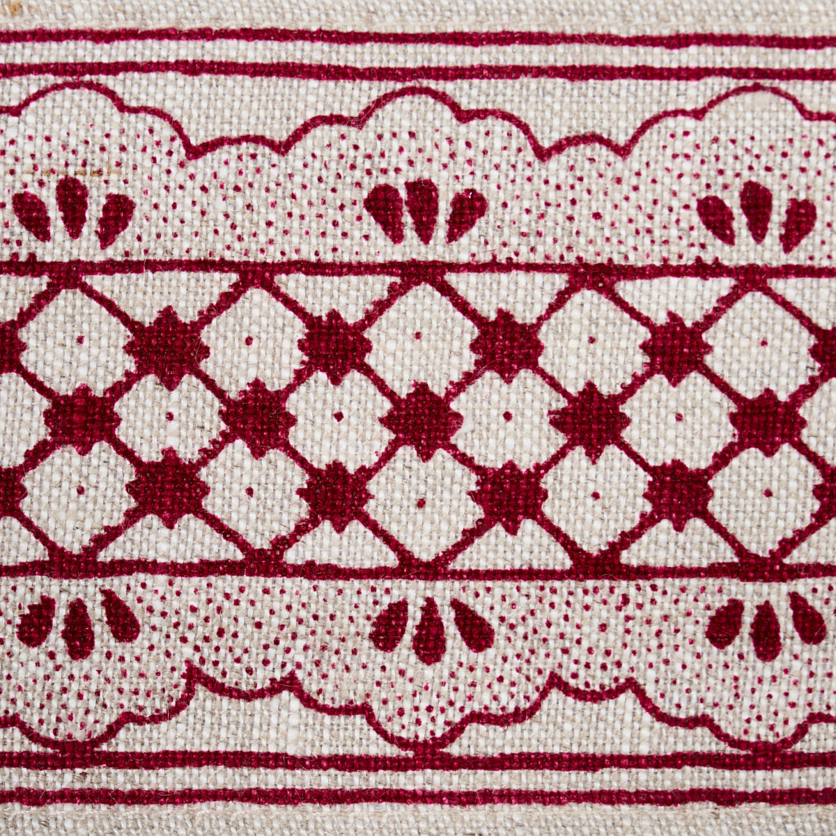 Schumacher 81651 DAVISON SCALLOPED TAPE in CRIMSON Trim - WI