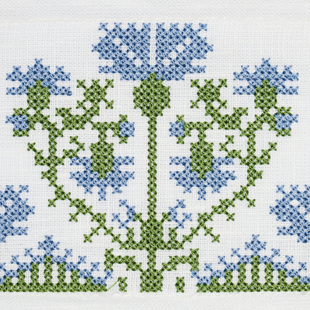 Schumacher 81661 CUSTIS EMBROIDERED TAPE in CHESAPEAKE Trim 