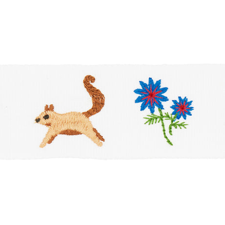 Schumacher 81680 Tiny Things Embroidered Tape in MULTI ON IV