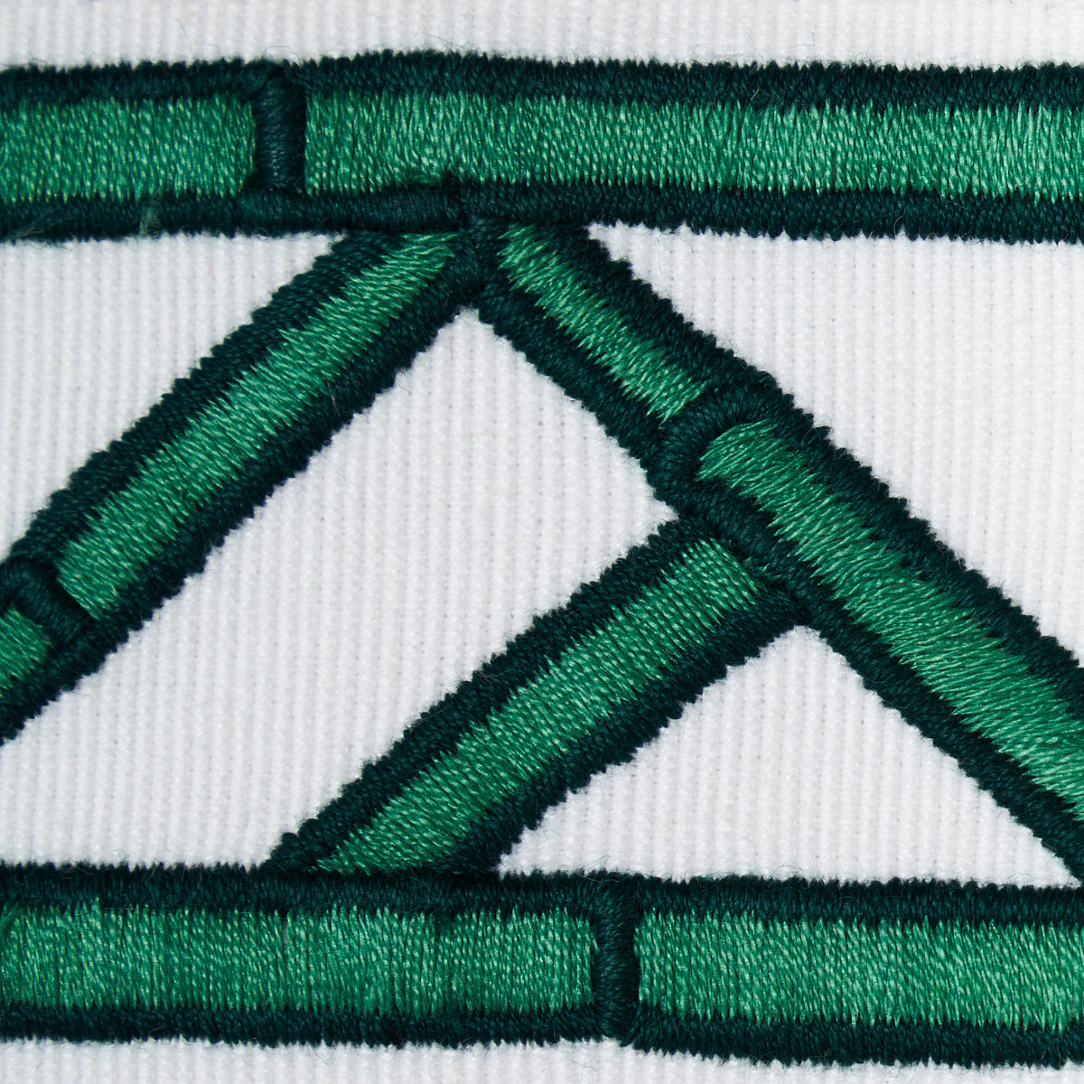Schumacher 81741 BAMBOO TRELLIS TAPE in GREEN Trim - DAVID K