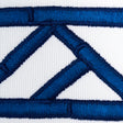Schumacher 81742 BAMBOO TRELLIS TAPE in BLUE Trim - DAVID KA